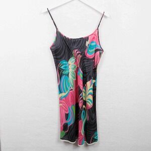 OLD NAVY Intimates Silk Slip Dress Lace Trim Sleepwear Retro Floral Sz‎ S NWT